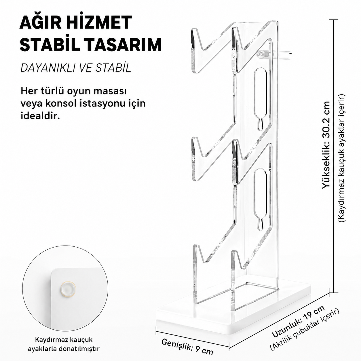 Yonzer Masaüstü Kulaklık ve Oyun Kumandası Standı